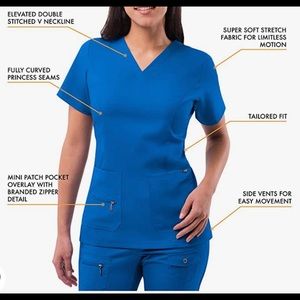 Adar Pro - XS scrub top and bottoms in Royal Blue